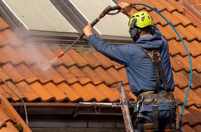 Démoussage et hydrofuge de toiture à Gouaux